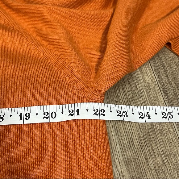 Vintage International Male orange silk cotton cashmere sweater large - Picture 5 of 6